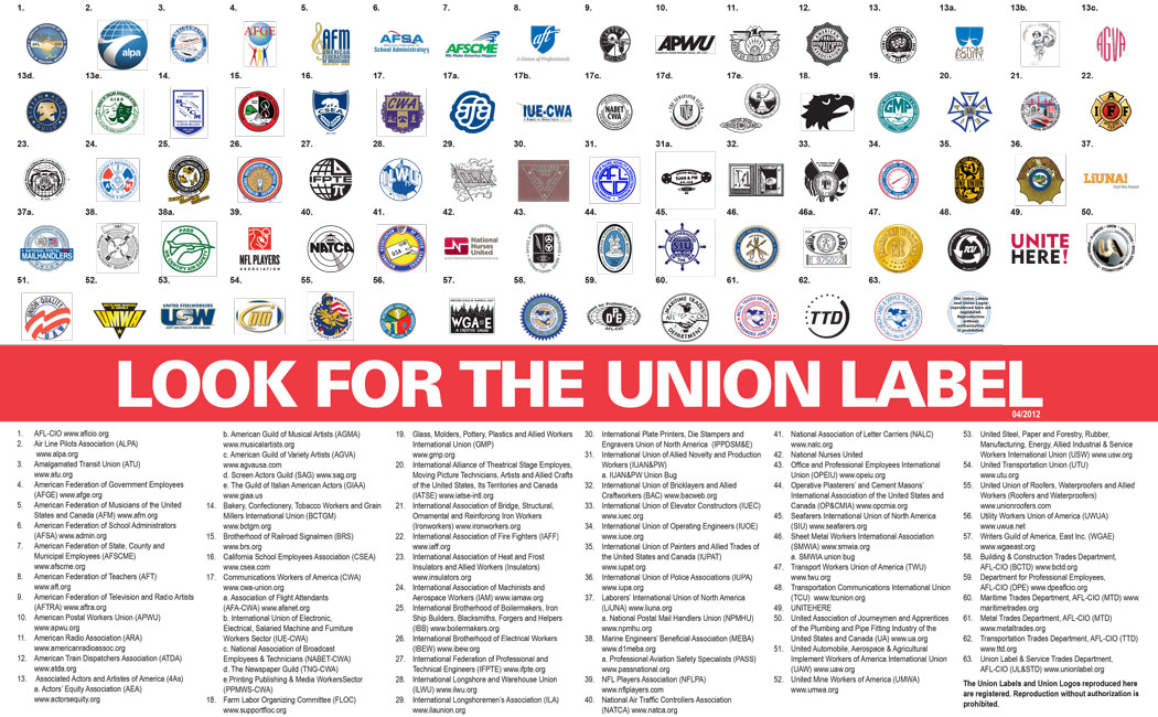 Union labels