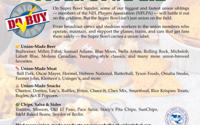 Super Bowl Party: Union-Made in America