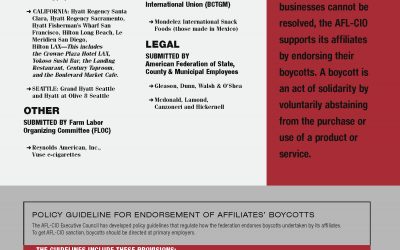 Don’t Buy | November December 2020 | AFL-CIO Official Boycott List