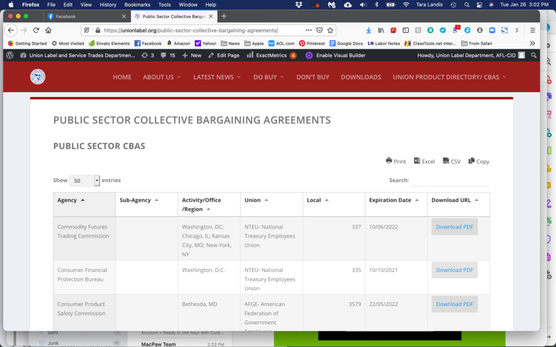 Union Contract Database Live on Union Label Website