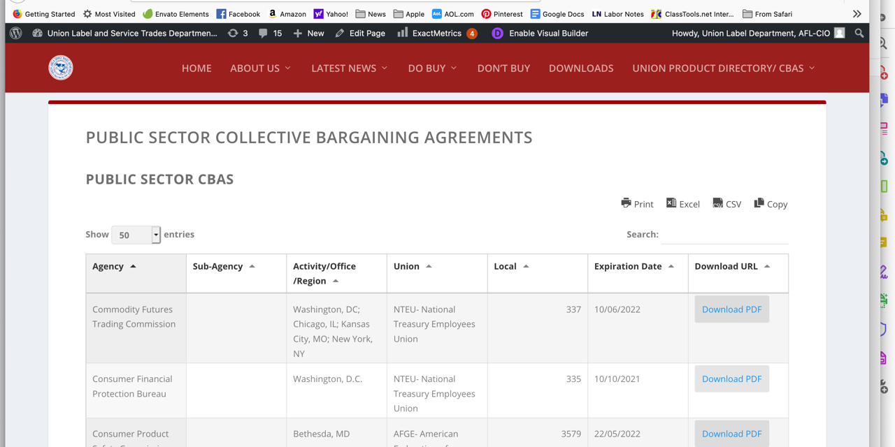 Union Contract Database Live on Union Label Website