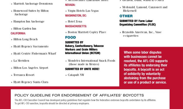 AFL-CIO Boycott List-JAN-FEB 2025