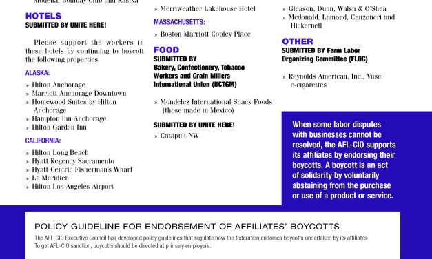 Boycott List–Jul-Aug 2025