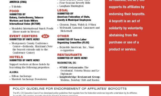 Montgomery County Conference Center Added to AFL-CIO National Boycott List